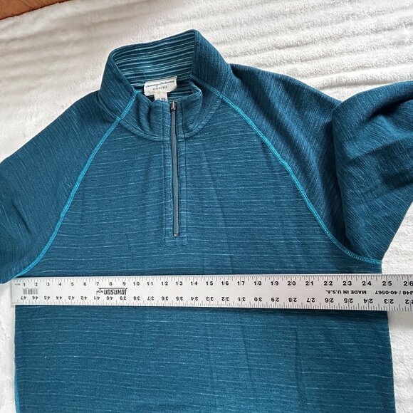 Tommy Bahama Mens Reversible 1/4 Zip Pullover Sweater XL Blue Striped Cotton New - Picture 6 of 7